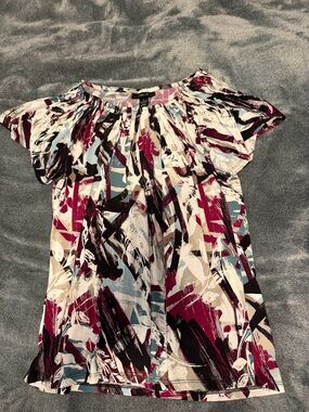 Women’s Printed Flutter Sleeve Dress - Multicolor